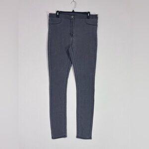 Long Tall Sally Gray Skinny Jeans Tall Fit Stretch Sculpted Chic